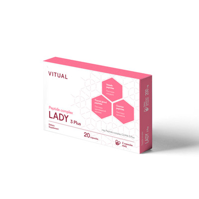 Lady 3 Plus - Women Health Peptide Bioregulator Complex 20 Capsules