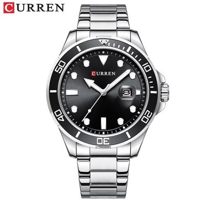 47MM CURREN Quartz Men's Luxury Watch Dive 30M Waterproof Luminous Stainless NEW