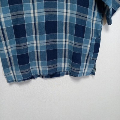 orSlow Cotton Linen Indigo Check Pullover Shirt for Men 2 limited