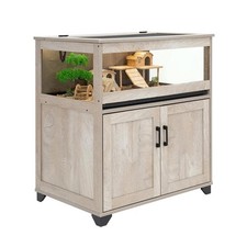 Hedgehog Cage with Storage Cabinet and Tray, Hamster Cage