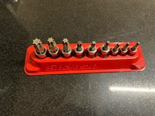 Snap On 9 pc Combination Drive TORX Bit Heavy-Duty Removal Socket Set 209EFTXBY