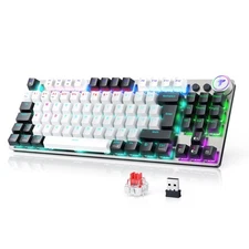 Mechanical Gaming Keyboard Wireless, 80% TKL Backlit Bluetooth Mechanical