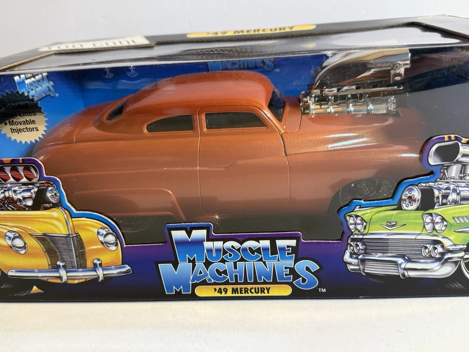 Vintage 2002 Muscle Machines Rare Orange '49 Mercury 1:18 Die-Cast Car READ - Image 2 of 4