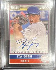Onyx Vintage Baseball Ryan Jennings Autograph Serial #1/10 Toronto