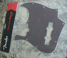 FENDER JAZZ BASS 4-PLY PICKGUARD TORTOISE SHELL 10-HOLE 099-2157-000 NEW 