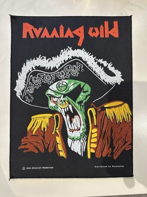 Vintage Running Wild Rückenpatch Backpatch   1990 Drakkar Promotion   ORIGINAL