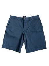 J Crew Men's Size 34 x 9 Chino Shorts Blue Flat Front Pockets
