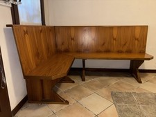 Panca angolare in legno 190x135 cm, vintage, ottime condizioni, cucina/taverna