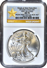 American Eagle MS 70 Graded 2012 Silver Bullion Coins for sale | eBay