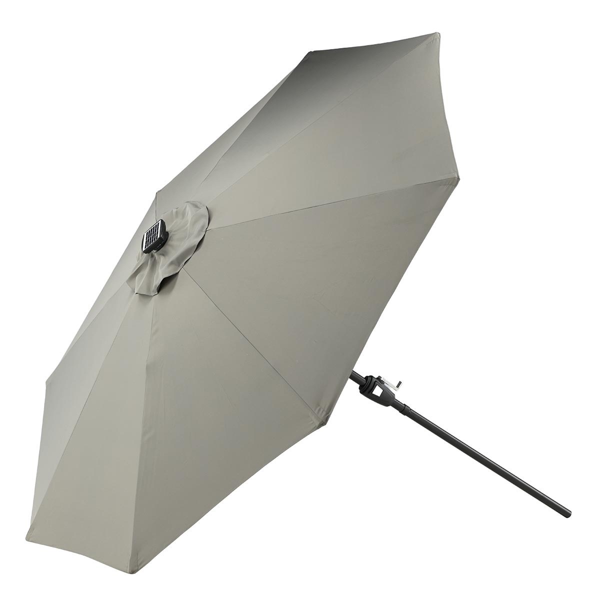 Parasol LED Sabal gris en aluminium de haute résistance