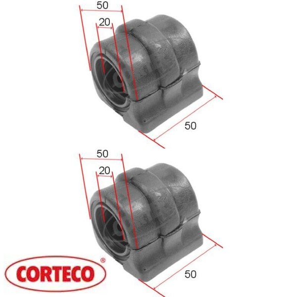 2X Lagerung FüR Stabilisator Corteco 80000097 Stabilager Gummilager-image