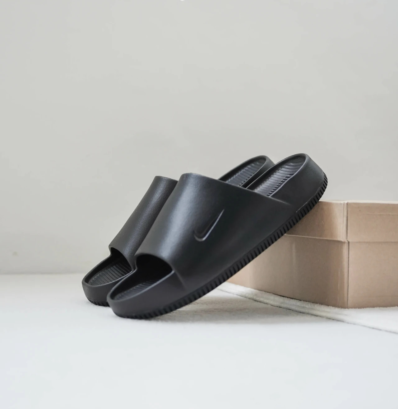 Nike Calm Mens Slides Sandals FD4116 Comfort Cushion Black 11 12 13 14