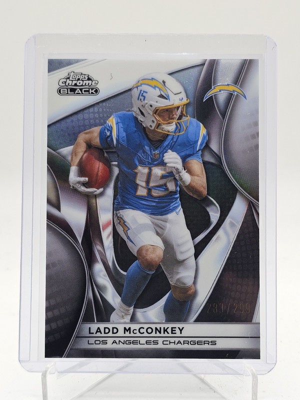 LADD MCCONKEY 2025 TOPPS CHROME BLACK REFRACTOR /299 #57 CHARGERS Q7485