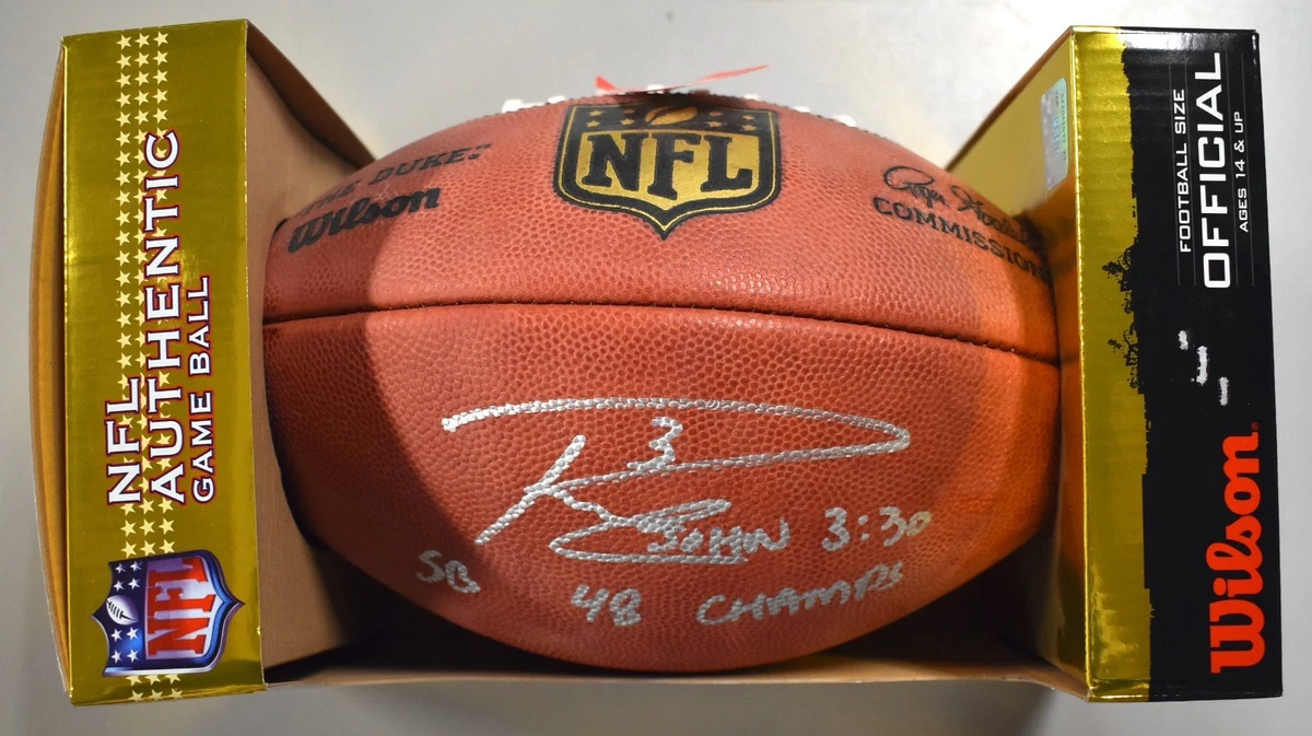Seattle Seahawks Russell Wilson NFL Original Autographed Football