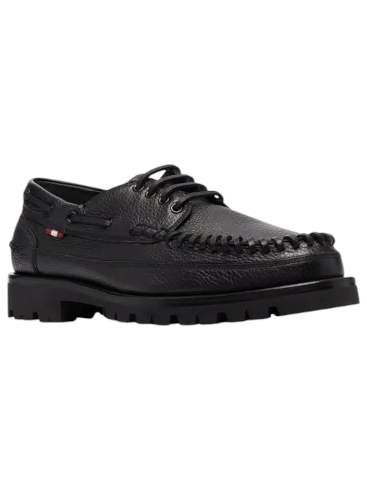 SAOLA Scarpe derby Bally Trendal 6300199 da uomo in pelle nera prezzo al pubblico consigliato $920