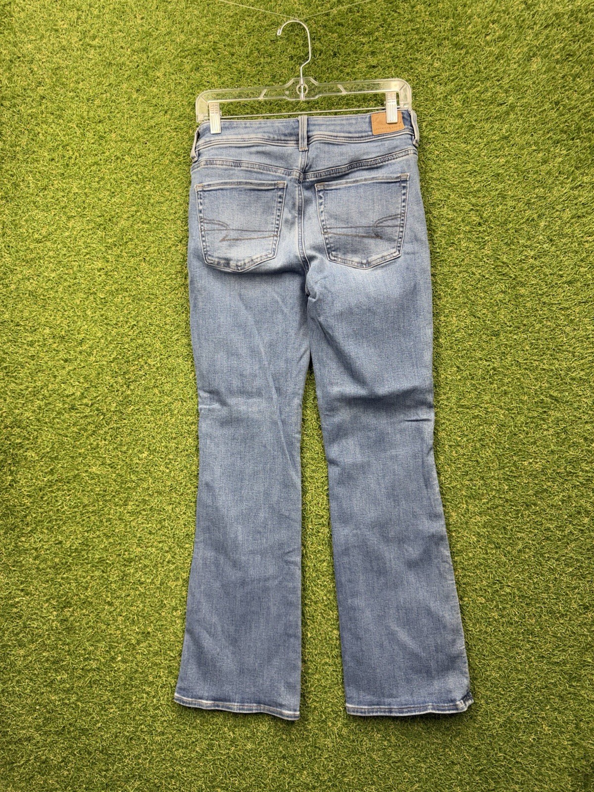 American Eagle Outfitters Jeans Womens 6 Short Kick Boot Blue Next Level Stretch image 2