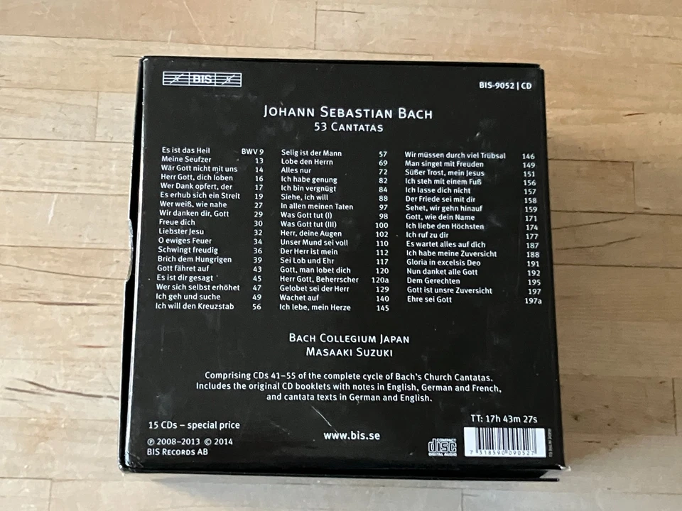 J.S. Bach, 53 Cantatas, Masaaki Suzuki, Bach Collegium Japan 15 SACD BIS RECORDS - Bild 2 von 4