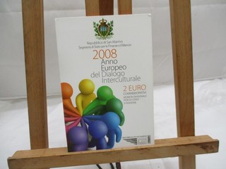 San Marino Coincard Europäisches Jahr des interkulturellen Dialogs 2008“ Blister