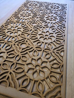 Mandela Blumenschirm Heizkörperschrank Laser Cut Abdeckung Wandbild MDF Platte 0002