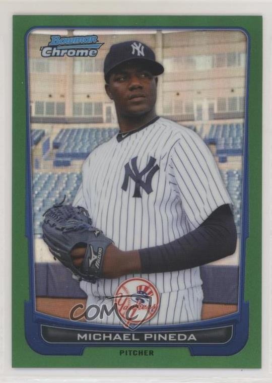 2012 Bowman Chrome Rack Pack Green Refractor Michael Pineda #37 0c4