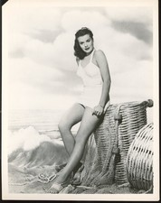 JANIS PAIGE Original 1940s Sexy Leggy 8 x 10 Hollywood Pin-Up Press Photo vv