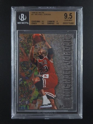1996-97 Fleer Metal MICHAEL JORDAN Chicago Bulls #11 BGS 9.5 GEM MINT