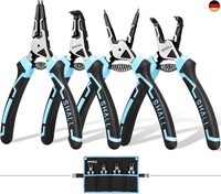 Shall Sprengringzangen-Set, 4-Teiliges Robustes 7-Zoll-Sicherungsringzangen,