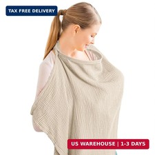 Konssy Muslin Nursing Cover Up for Breastfeeding with Rigid Hoop