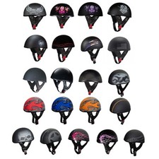 Casco de motocicleta Fulmer adulto corto medio casco crucero aprobado por el DOT 301 TAC