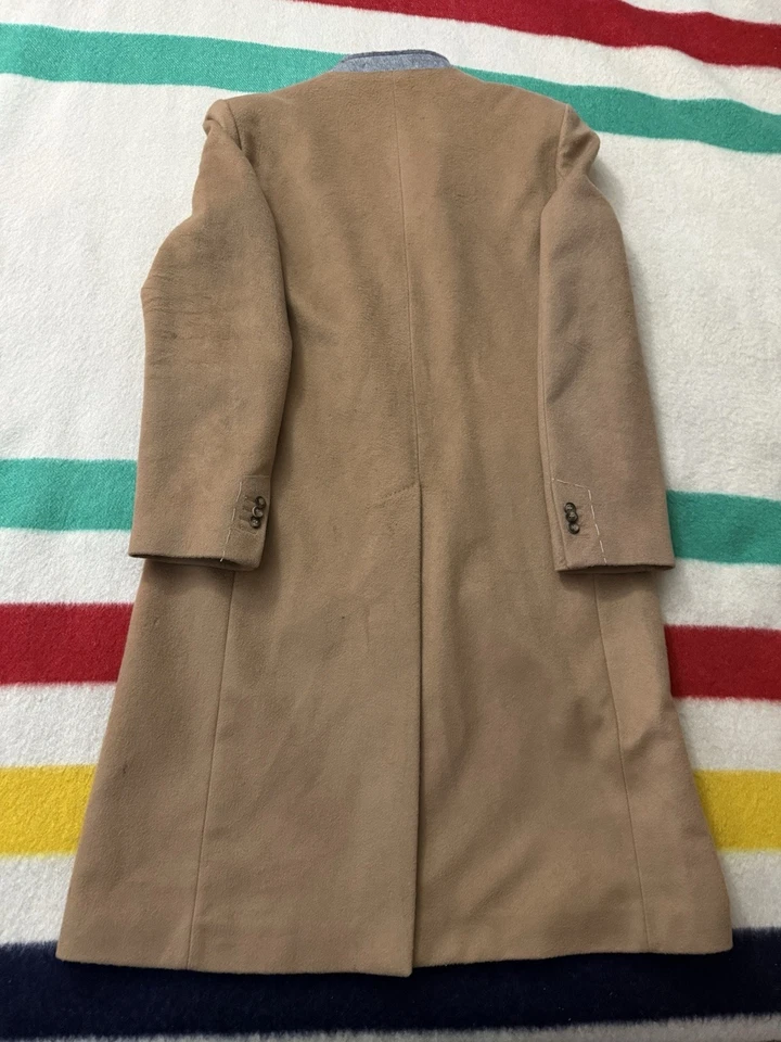 MAISON MARTIN MARGIELA x H&M Camel Tan Wool Overcoat Inverted lapels 46 XL 2X - Image 2 of 4