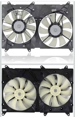 Dual Radiator TO3115128 Fan Fit 01-07 Toyota Highlander 4cy W/TOWING(6cy W/O TOW