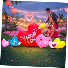 9FT Long Valentines Day Inflatables Outdoor Decorations, Valentine Blow Up
