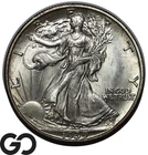 1939-D Walking Liberty Half Dollar, Fresh Original Solid Gem BU++