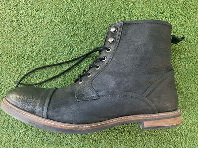 Ben Sherman Black Leather Lace Up Boots Size-11.5 Ben  display picture 2