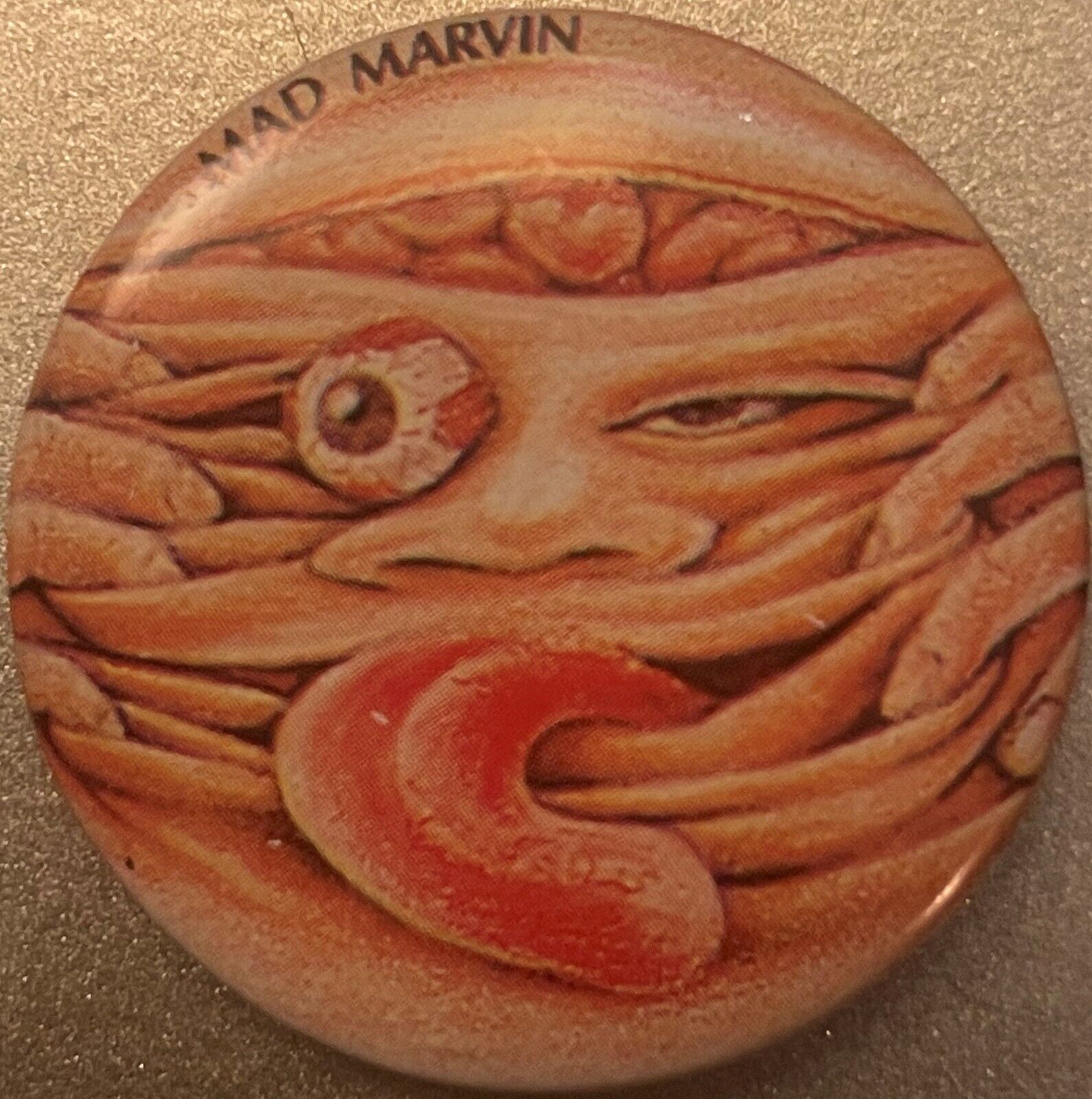 Vintage Mad Marvin Pin Madballs and Garbage Pail Kids Inspired 1980s