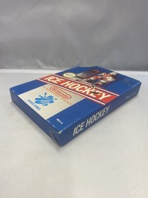 Juego Nes de Hockey sobre Hielo Nintendo Probado Aut&eacute;ntico Caja CIB Manual Caja Da&ntilde;ada