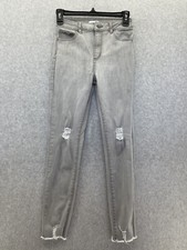 RSQ Jeans Distressed Super High Rise Size 14 Gray Kids