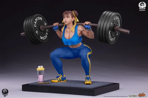 EXCLUSIVE 1:4 Street Fighter Chun-Li Powerlifting Alpha Edition Statue PCS PRINT