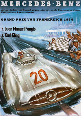 Grand Prix AF Frankrig 1954 Mercedes Benz Friends TV Show 17''x22'' Fine Art Print