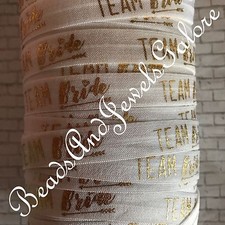 Team bride foe foil bride elastic foe Metallic white 5/8 going out of business 