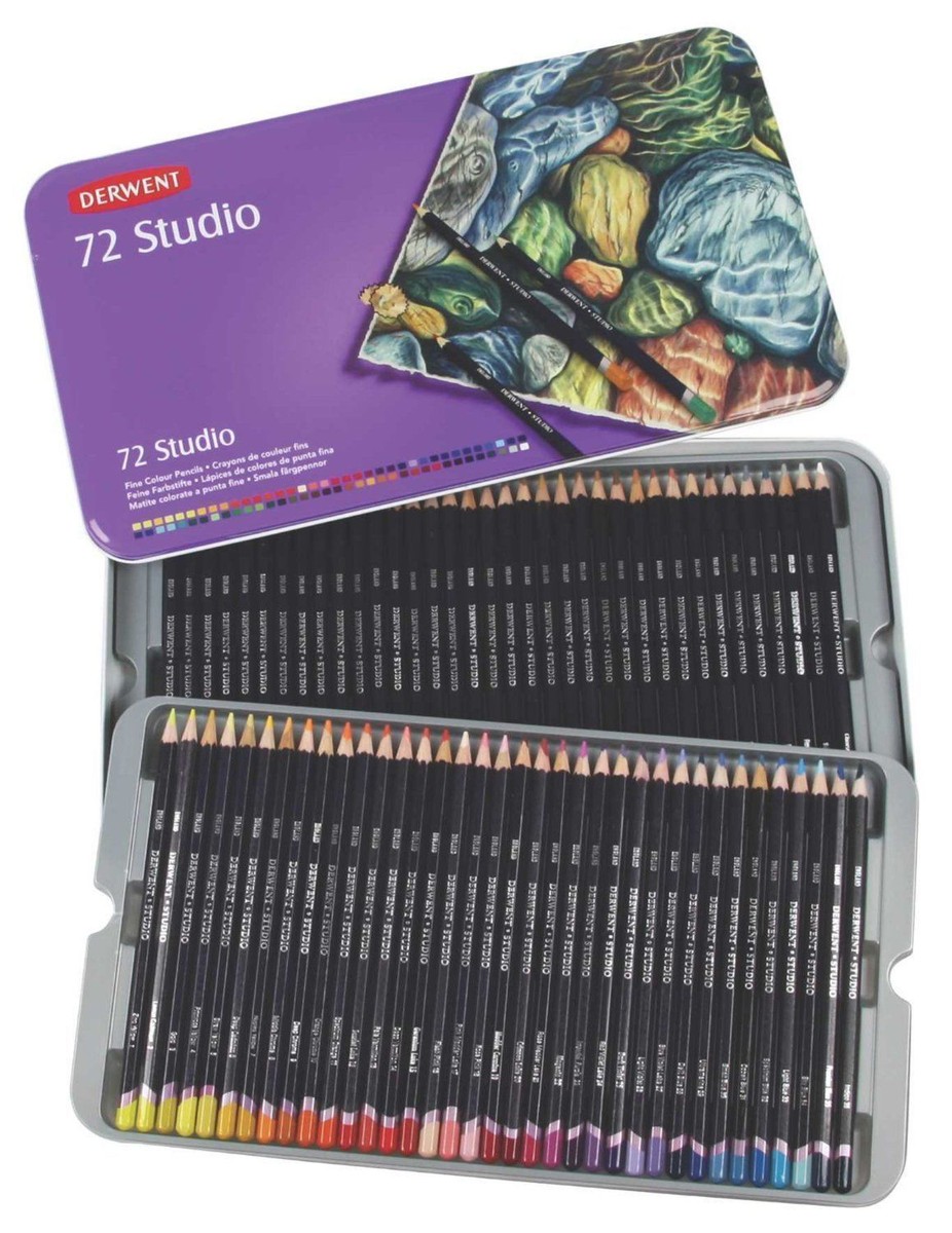 Derwent Studio Pencils 72 Colour Tin | eBay