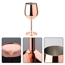 Stainless Steel Wine Glasses Unbreakable Metal Drink Cups Goblet Cup 500-600ml