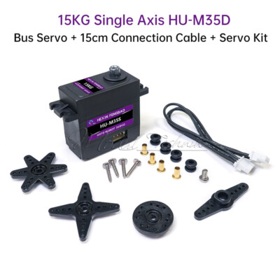 DC5-8.4V Robot DIY Servo 15kg Serial Bus Servo Metal Gear Single-axis/ Dual-axis