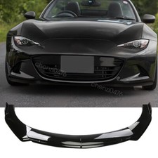 For 16-21 Mazda Miata Mx-5 Glossy Black Front Bumper Lip Spoiler Splitter 4pcs For 16-21 Mazda Miata Mx-5 Glossy Black Front Bumper Lip Spoiler Splitter 4pcs