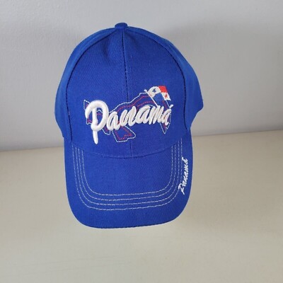 Panama Strapback Mens Hat Blue Cardboard Inside New No Tags