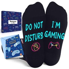 Funny Gamer Socks for Teen Boys and Men - Video Game Gifts With Greeting Card...