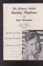 Arms &amp; the Man Helmut Dantine Beatrice Pearson 1950 East Rochester NY Program