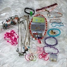 Jewelry Lot With Necklaces Bracelets Earrings Rings Kids Girls