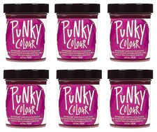 6 X Jerome Russell Punky Colour Semi-Permanent Hair Color Rose Red 1422
