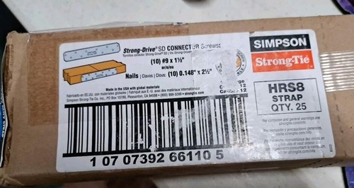 Simpson Strong-Tie HRS8 8-Inch Heavy Strap Tie 25 Pk - Picture 2 of 5